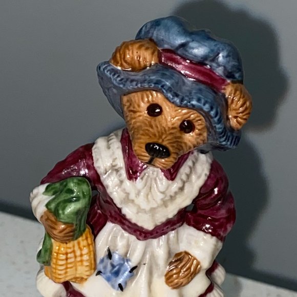 Vintage 1999 Boyds Bear THANKSGIVING Trinket Box - Picture 3 of 9